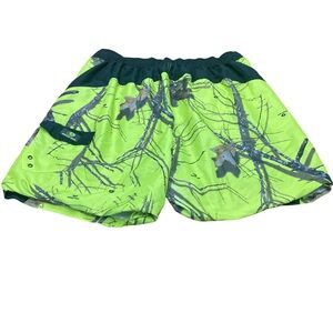 Mossy Oak Mens Size 3XL Bright Yellow Camo Swim Shorts Trunks Mesh Lined